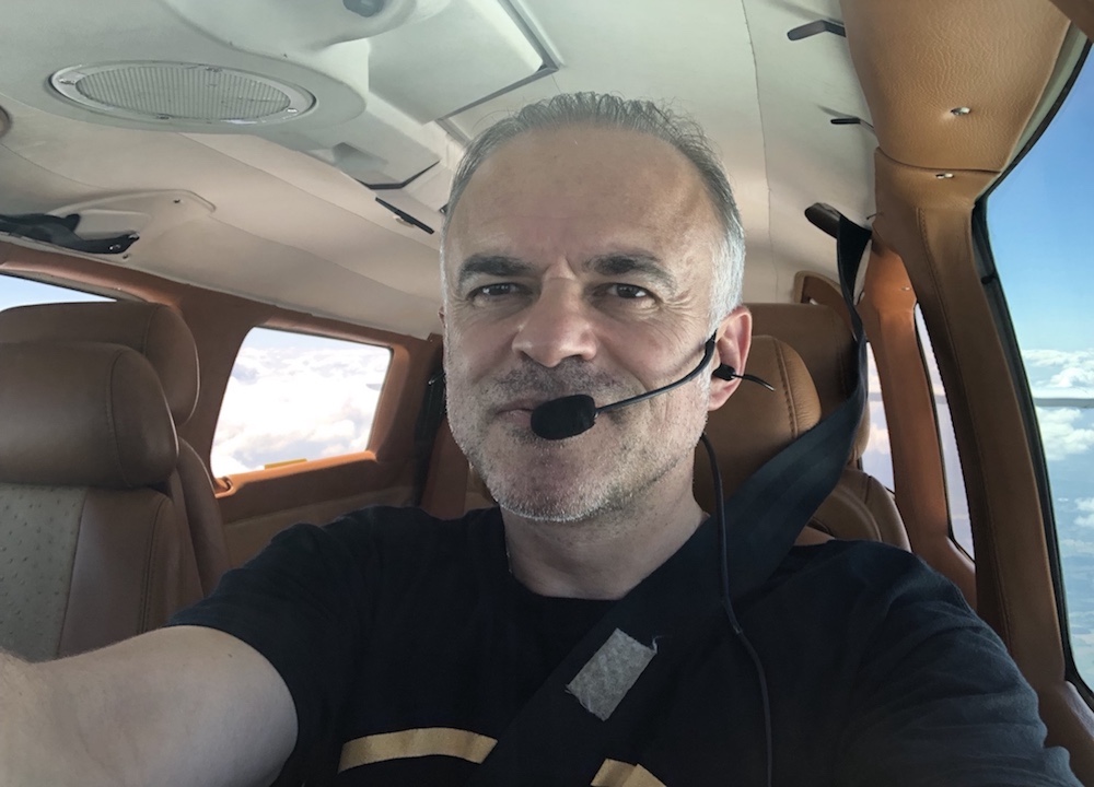 Christopher flying